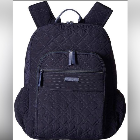 🆕 Vera Bradley Campus Backpack ~ Classic Navy - Picture 2 of 10